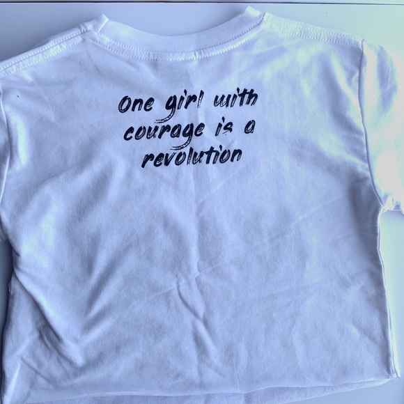 Long Sleeve Girl Rising Tie Front Crop - S - NWT - Picture 4 of 8